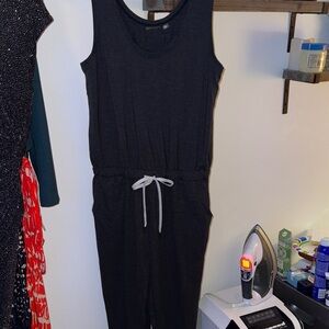 Zella Black Jumpsuit with Gray Tie